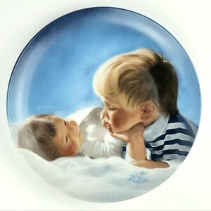Vintage Donald Zolan Collector Plate “Brotherly Love” 1981 Pemberton & Oakes